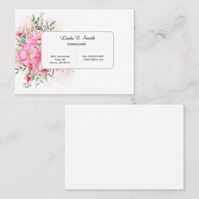 Cartão De Contato Placa de chamada de tamanho poderoso (Frente/Verso)