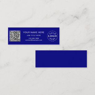 Cartão De Contato Placa de chamada fina de Marinho profissional para