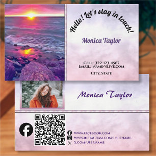 Cartão De Contato Placa de Chamada Malecon Sunset 0911