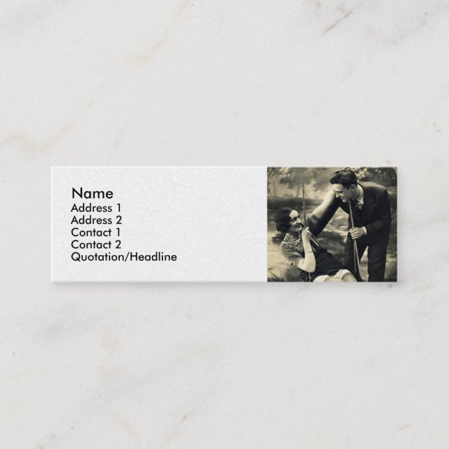 Cartão De Contato Placa de Chamada Swing Vintage (Frente)