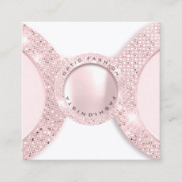 Cartão De Contato Placa de Compromisso com Rosa Óptica com pérolas