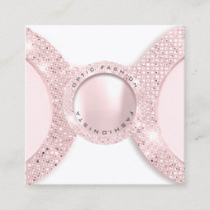 Cartão De Contato Placa de Compromisso com Rosa Óptica com pérolas