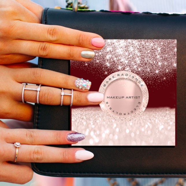 Cartão De Contato Placa de Compromisso Rosa de Eletrolise Marrom (Criador carregado)