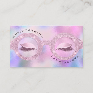 Cartão De Contato Placa de Compromisso - Vidros Holográficos Rosa
