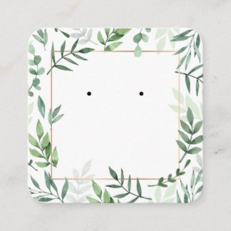 Cartão De Contato Placa de Enrelhamento de Motif Folha de Watercolor