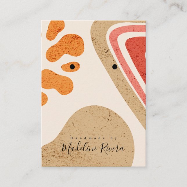 Cartão De Contato Placa de exibição de abstrato Texturas Artisan Ear (Frente)