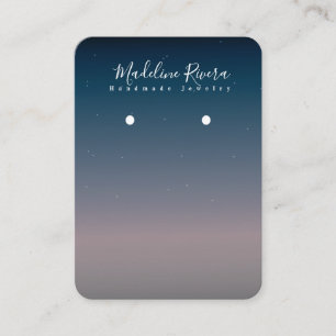 Cartão De Contato Placa de Exibição de Ângulos de Gradiente Azul-Céu