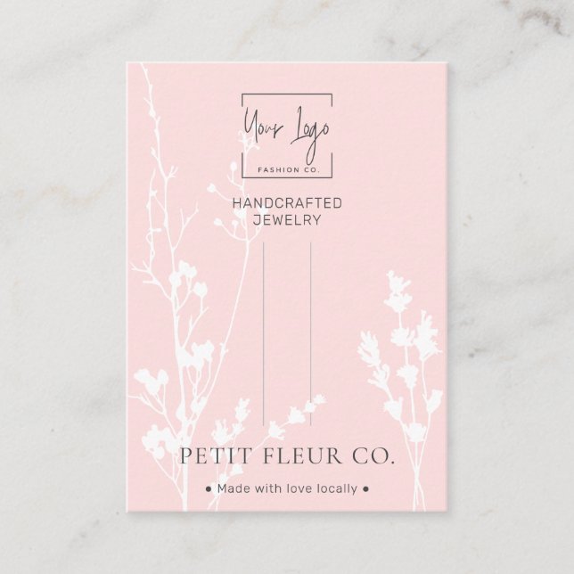 Cartão De Contato Placa de exibição de clipe de cabelo de joalharia, (Frente)