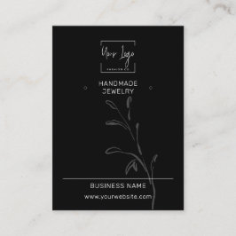 Cartão De Contato Placa de Exibição de Moda QR Preta e Branca