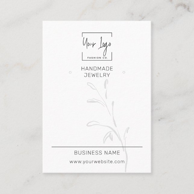 Cartão De Contato Placa de Exibição Mínima de Elegância QR Social de (Frente)