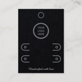 Cartão De Contato Placa de exibição Premium Black Double Row Stud Ea