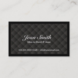 Cartão De Contato Placa de Mamãe Colada Clássica Escura Diamante