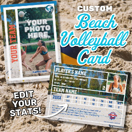 Cartão De Contato Placa de Voleibol de Praia Souvenir