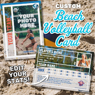 Cartão De Contato Placa de Voleibol de Praia Souvenir