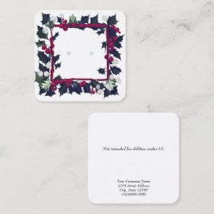 Cartão De Contato Placas de exibição com vintage holly Frame, com vi