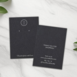 Cartão De Contato Placas de exibição de joias personalizáveis pretas