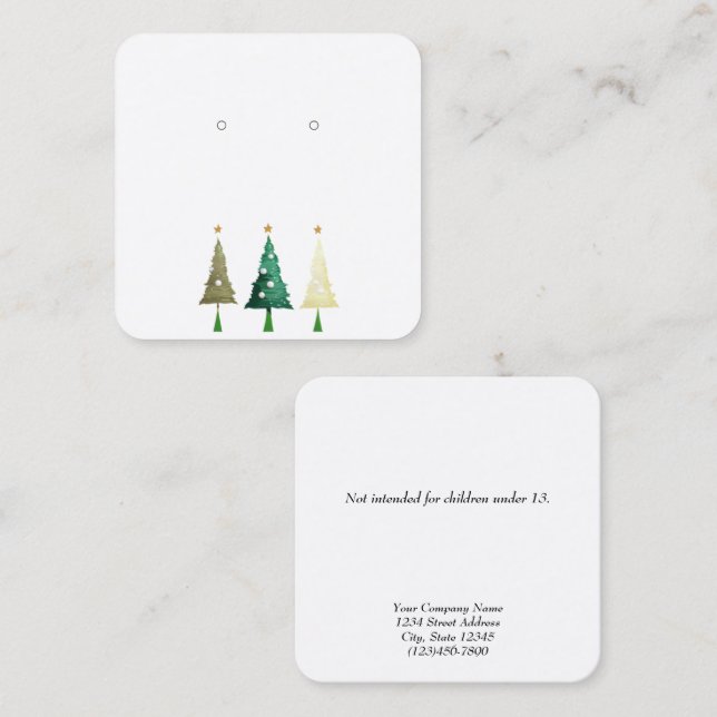 Cartão De Contato Placas de exibição personalizadas para ver árvore  (Frente/Verso)