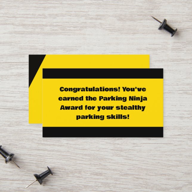 Cartão De Contato Prêmio Ninja Parking (Frente/Verso In Situ)