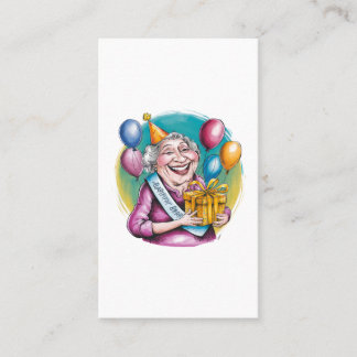 Cartão De Contato Presente de aniversário engraçado da Nana
