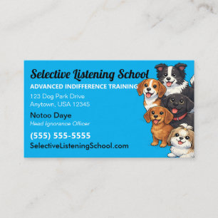 Cartão De Contato Presente Engraçado para Amantes de Cachorros / Hum