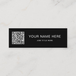 Cartão De Contato QR de Script Branco no Design da placa de chamada 