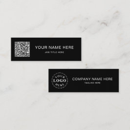 Cartão De Contato QR de Script Branco no Design da placa de chamada