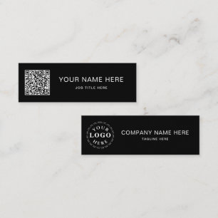 Cartão De Contato QR de Script Branco no Design da placa de chamada