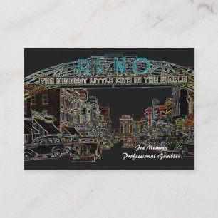 Cartão De Contato Reno Nevada Professional Gambler ou Qualquer Profi