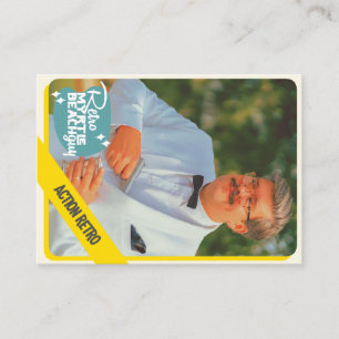 Cartão De Contato Retro de Ação