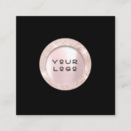 Cartão De Contato Rosa da placa de compromisso Eyelashes Logotipo pr