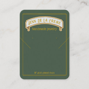 Cartão De Contato Sahara Nights Green Jewelry Display