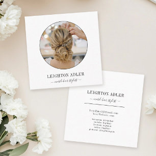 Cartão De Contato Script Chic Stylist do Cabelo do Instagram Moderno