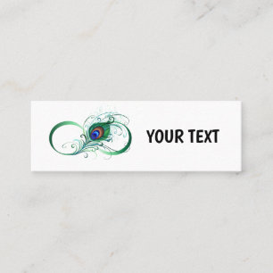 Cartão De Contato Símbolo Infinito com Pavão