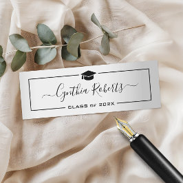 Cartão De Contato Simples aparência Metálica Silver Graduação de Scr