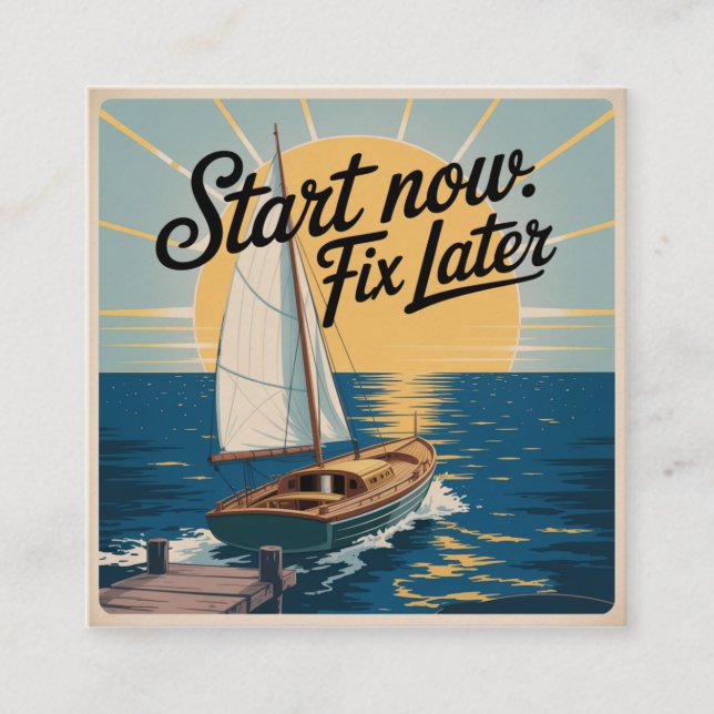Cartão De Contato Start Now. Fix Later (Frente)