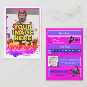 Cartão De Contato Swash Hockey Trading Card - Estatísticas Personali