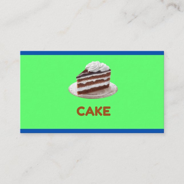 Cartão De Contato Sweet Cake Macaron Cupcake  Bakery Business Card (Frente)
