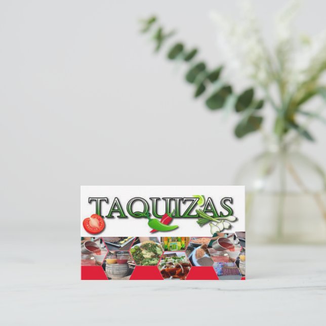 Cartão De Contato Taquizas (Em pé/Frente)