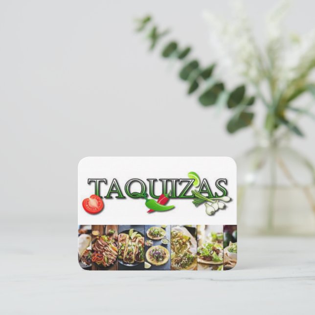 Cartão De Contato Taquizas (Em pé/Frente)