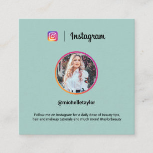 Cartão De Contato Tedal moderno da moda de fotos do Instagram