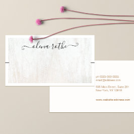 Cartão De Contato Tela Chic White Wood Bracelet