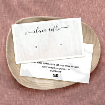 Tela Chic White Wood Earring