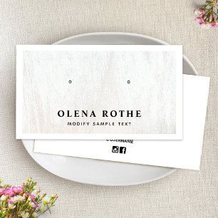 Cartão De Contato Tela de Joias Brancas com Orelha