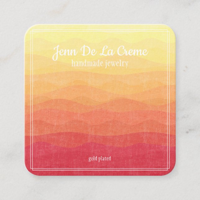 Cartão De Contato Tela de Joias do Céu do Deserto Branco Impressão (Frente)