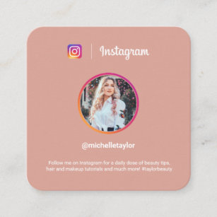 Cartão De Contato Tendência de fotos do Instagram em mídia social ro