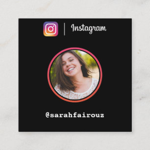 Cartão De Contato Tendência de fotos do Instagram nas mídias socia