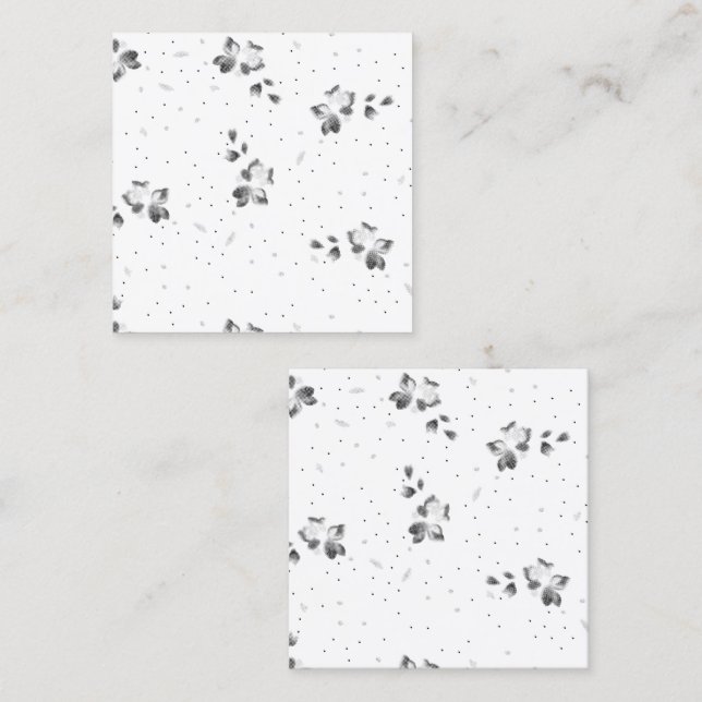 Cartão De Contato uma foto em preto e branco de um monte de pontos (Frente/Verso)