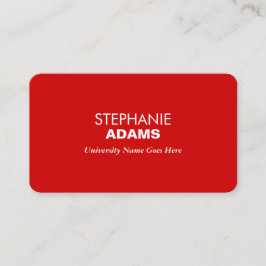 Cartão De Contato Universidade de Estudantes do Formando Vermelho Si