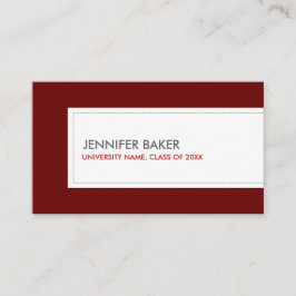 CARTÃO DE CONTATO UNIVERSIDADE/ESTUDANTE DE COLÉGIO FUNDO VERMELHO