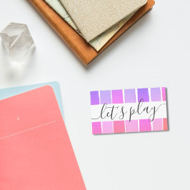 Cartão De Contato Vamos Reproduzir Arco-Íris Reproduzir Rede Pai